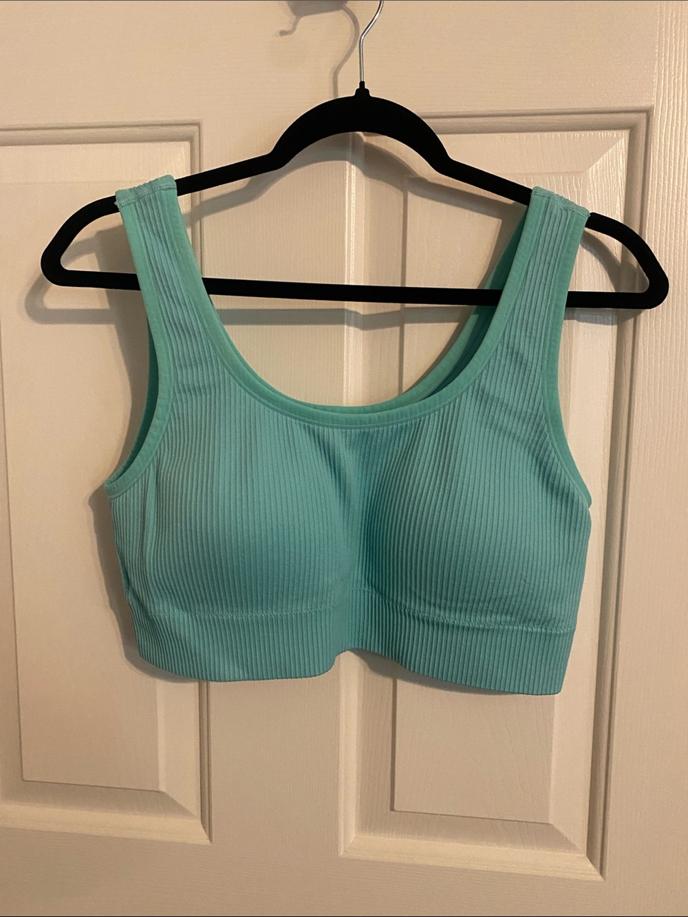 Torrid Ribbed Scoop Neck Bralette in Aqua